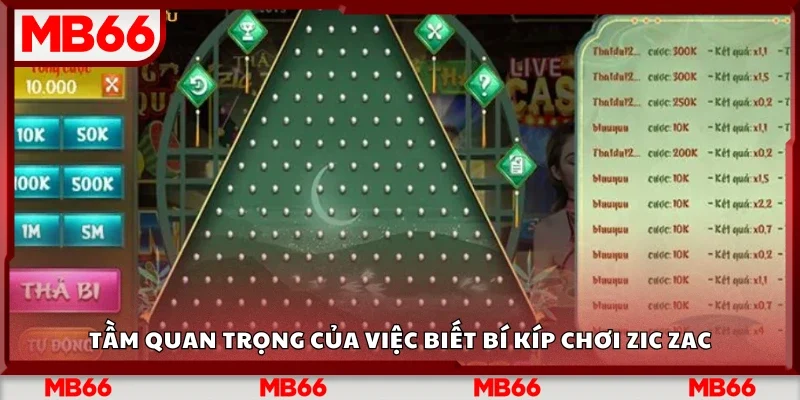 Tầm quan trọng của việc biết bí kíp chơi Zic Zac